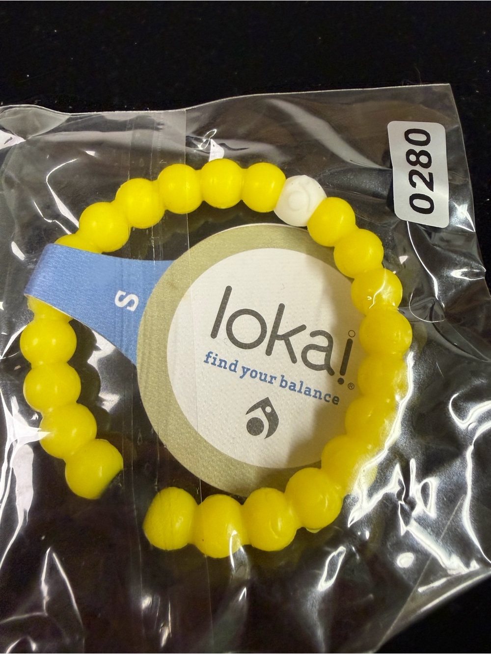 Lokai Kids Yellow Beaded Balance Bracelet with White Accent Bead